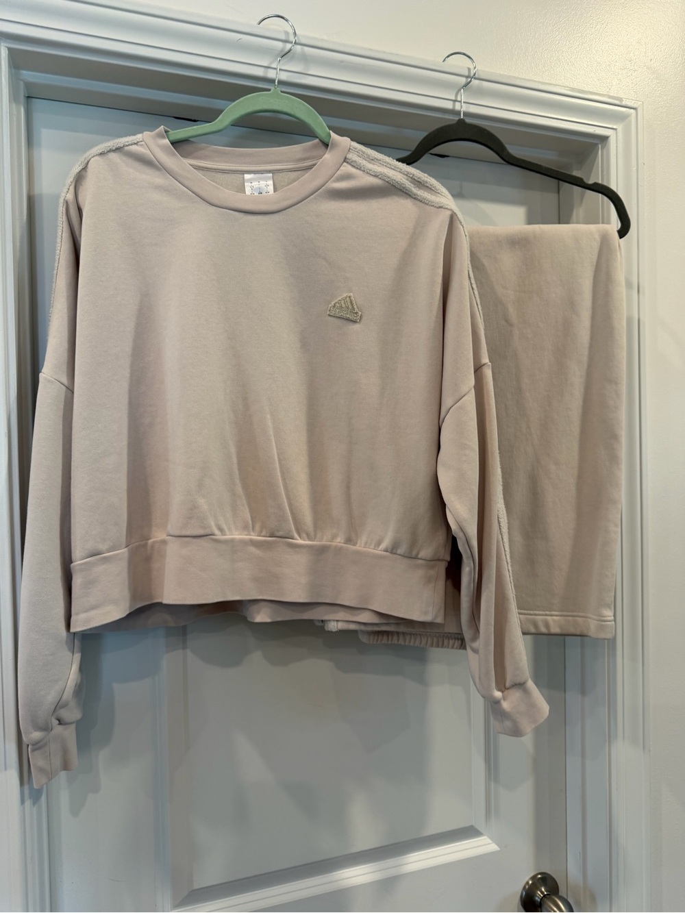 adidas Women’s Crewneck Sweater Set - Pale Beige